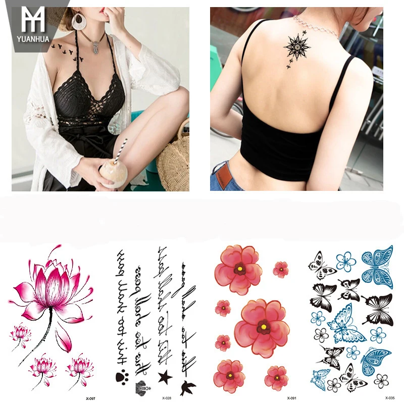 Новые Оригинальные Водонепроницаемые свежие наклейки для татуировок Английский