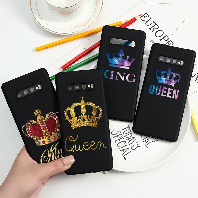 Мультяшный чехол для пар samsung Galaxy A30 A20S A20e A40 A50 A60 A70 A6 A7 A8 A9 S7 край S10e S8 S9 S10 J4 J6 плюс J8