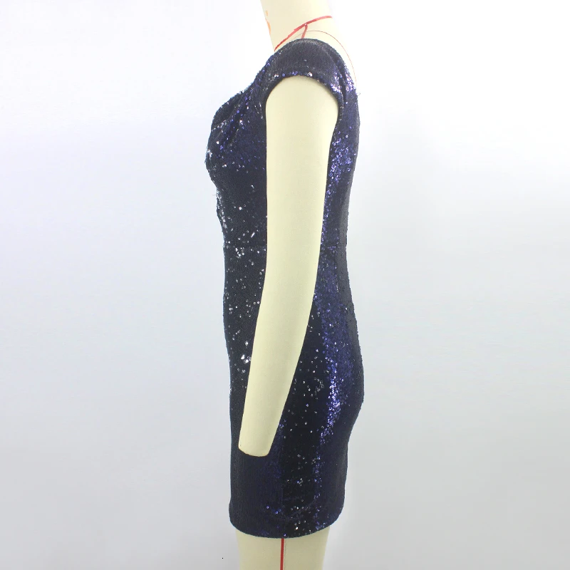 Dressmecb Летнее мини-платье без рукавов Badycon женское сексуальное платье с глубоким v-образным вырезом и открытыми плечами с блестками элегантное вечернее платье с открытой спиной