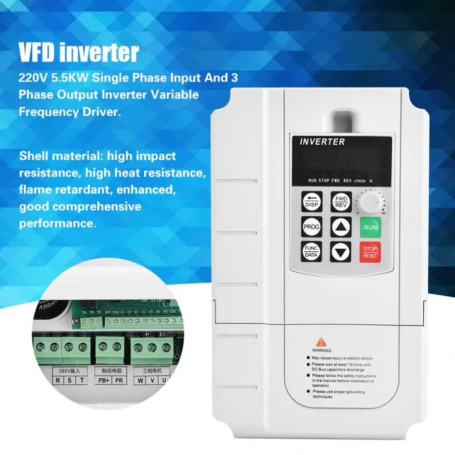 5.5KW frequency converter Control Ac DriveThree-Phase Input And Output 380V | Обустройство дома