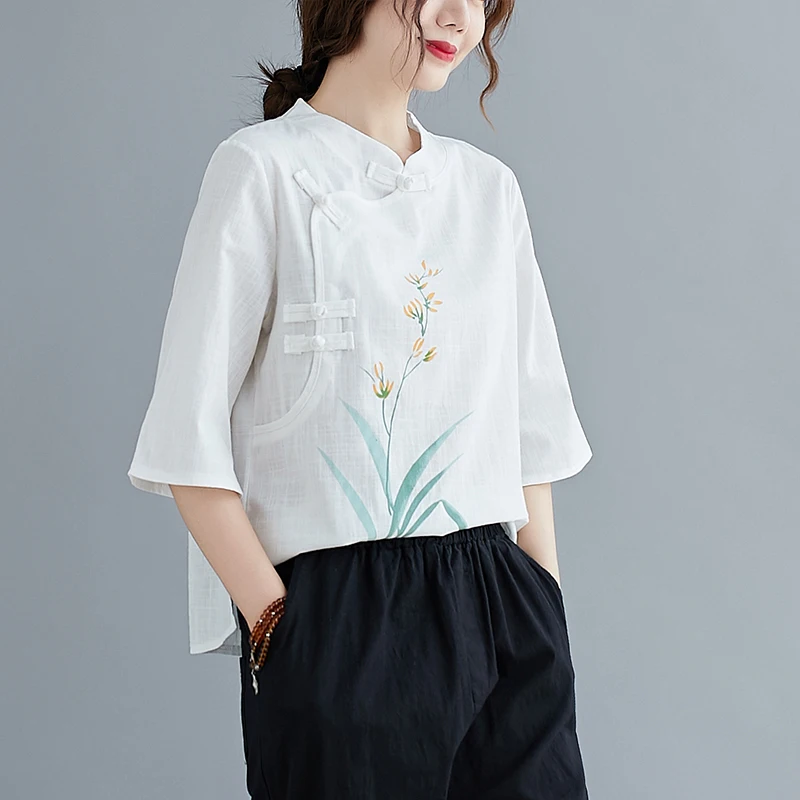 Хлопковый и льняной воротник с изображением литературы искусства осень |