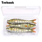 Тройник 3 шт. 8 сегментов соединенная Тонущая приманка воблеры Рыболовный набор Прикормка искусственные приманки Щука Рыболовная Приманка Crankbait Swimbait