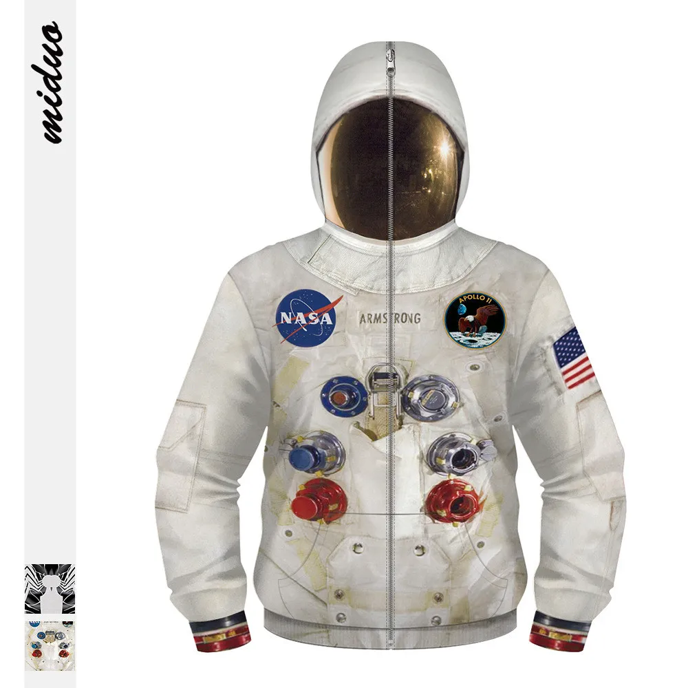 Новая толстовка с капюшоном сделай сам 3D космическим комплектом для детей