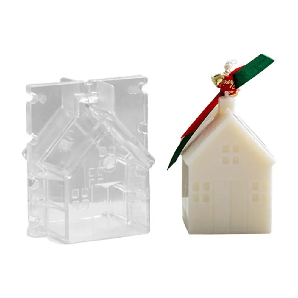 

House Shaped Candle Mold 3D Art Craft Mould Cute House Mold For Candle Soap Making DIY Your Own Christmas Candle Decoration