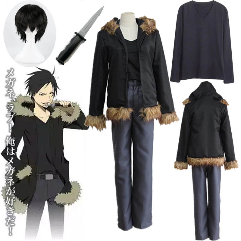 Костюм Durarara для косплея 3 сторонний черное пальто мужчин дурарарара Изая Орихара