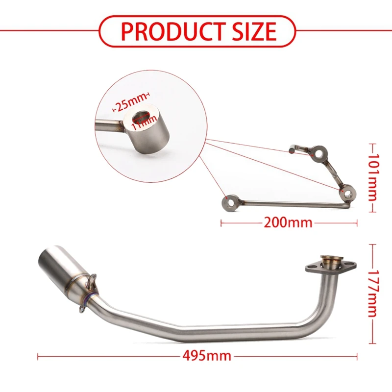 Pcx150 Pcx125 глушитель выхлопной трубы система мотоцикла без глушителя средняя труба
