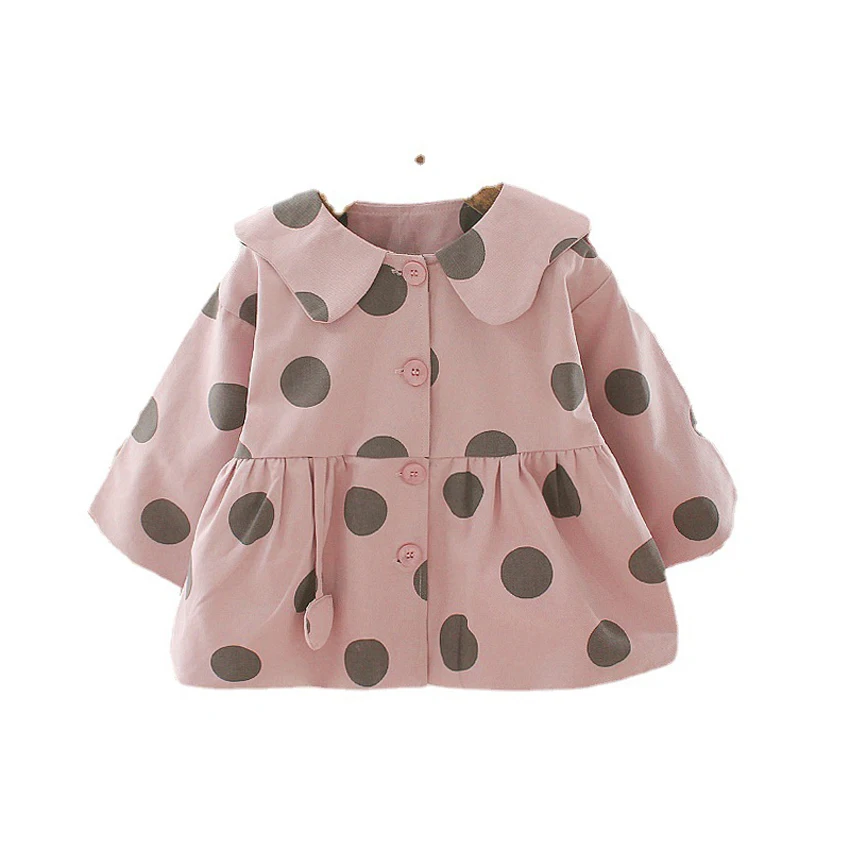

2022 Spring Fall Baby Girls Cardigan Skirt Long Sleeve Knee-length Dots Dress Priness Cute Style Clothes Children's Clothes Girl
