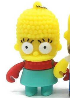7 Милый флеш-накопитель с героями мультфильма Симпсоны usb2.0 32gb 64gb 128gb желтый usb флеш-накопитель 4gb 8gb 16gb брелок высокоскоростная Персонализация - Цвет: 7