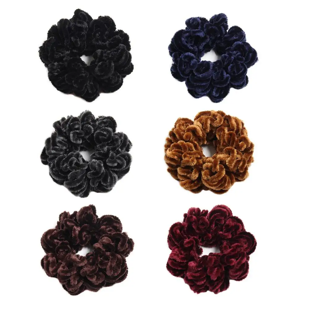 

Furling Girl 1PC Muslim Women Fashion Scrunchies Elastic Hair Bands Knitting Wool Hair Accessories Ponytail Holder