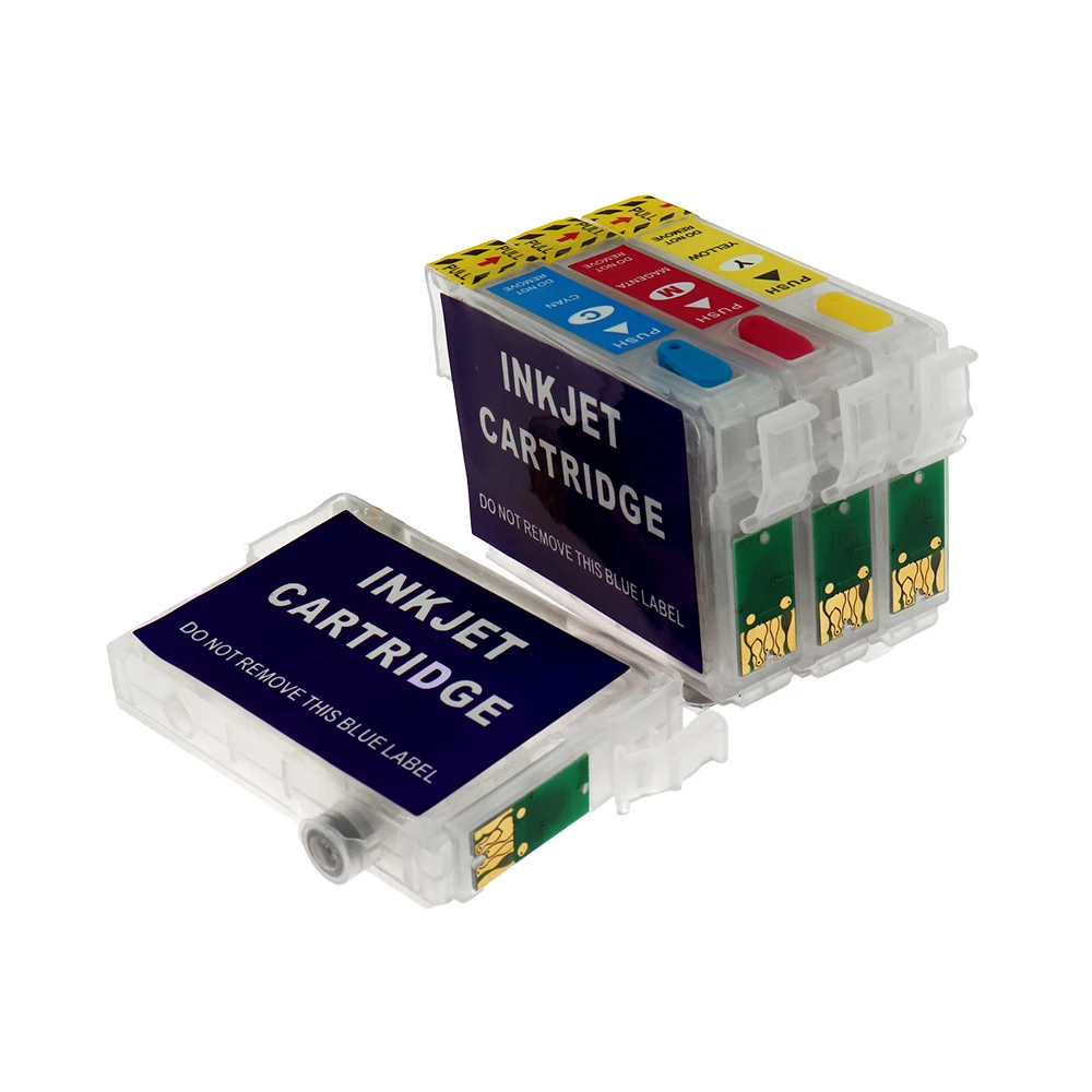 4 шт./лот пустой картридж для заправки чернил Epson T1281 T1282 T1283 T1284 EPSON S22 SX125 SX130 SX235W SX420W