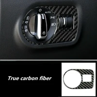 carbon fiber inner headlight switch button frame trim for audi tt tts 2008 2014