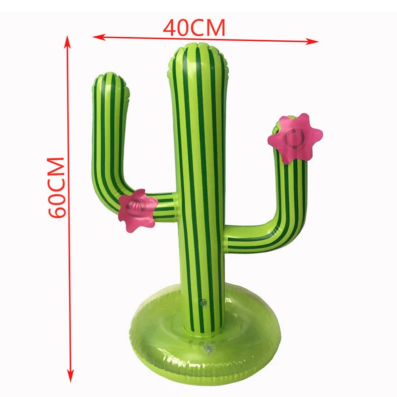

Outdoor Swimming Pool New PVC Inflatable Cactus Ring Toss Game Set Floating Pool Toys Beach Party Supplies Party Ice Bar