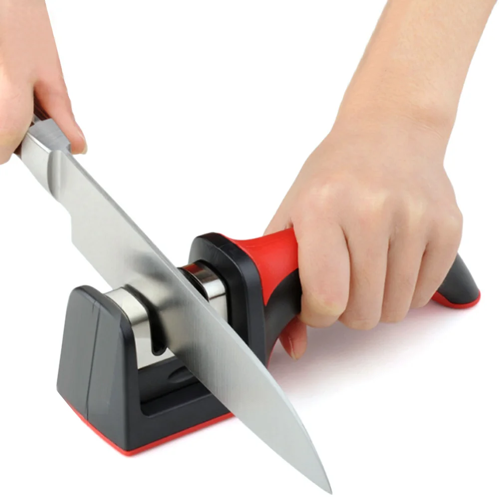 

Hard Carbide Ceramic Sharpening Stone 2 Stages Handle Household Sharpener