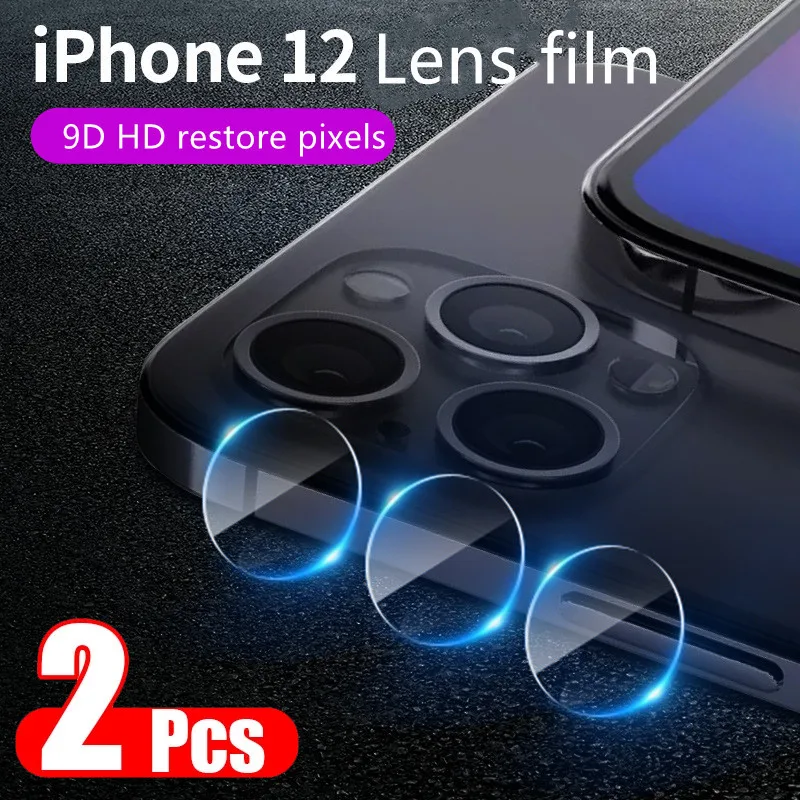 2 шт. Защитное стекло для камеры IPhone 12 11 Pro Max 11pro Защитная стеклянная пленка 7 8 6 6s Plus