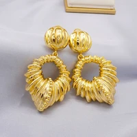 fashion punk earrings for woman stylish geometric earings ladies gold color drop earring jewelry
