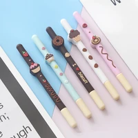 20 pcslot chocolate biscuit pen yummy cake donut 0 5mm roller pen black color ink signature stationery school supplies fb710