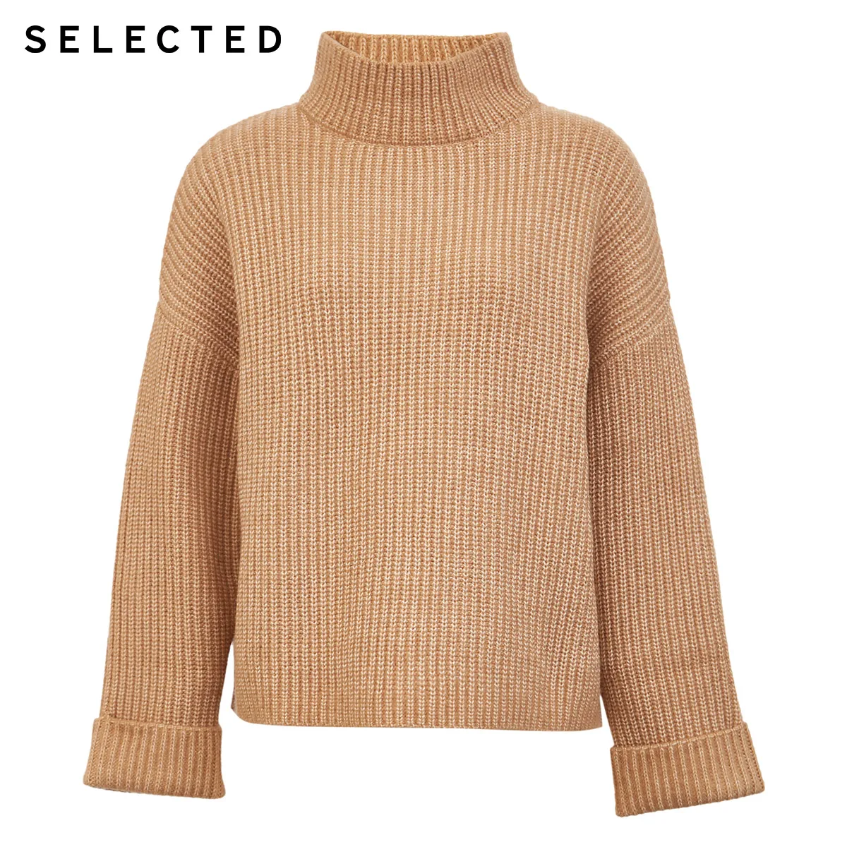 Женский свитер свободного кроя с воротником-лодочкой и открытыми плечами R | 419425509