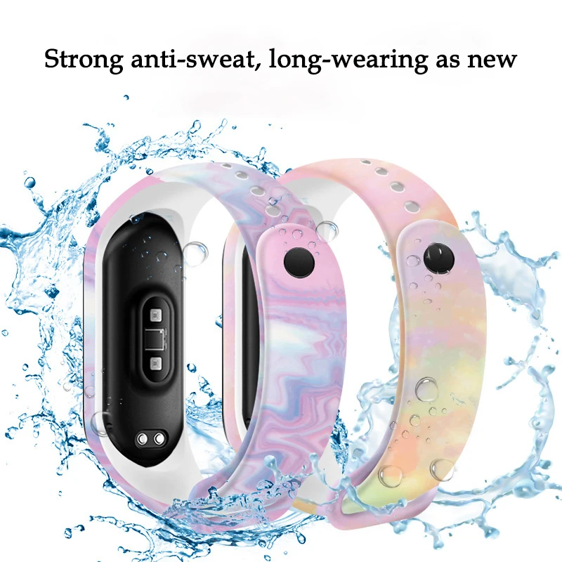 Ремешок силиконовый для Xiaomi Mi Band 7 6 5 4 3 сменный цветной браслет - купить по