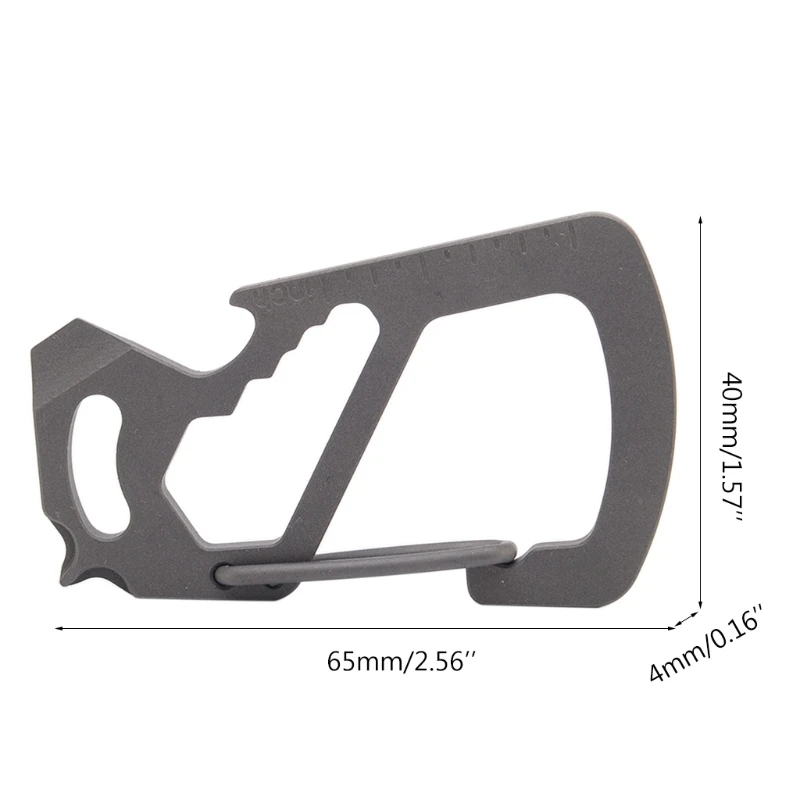 

Titanium Alloy Spring Backpack Clasps Climbing Carabiners Clip Camping Bottle Hooks Multifunctional EDC Keychain