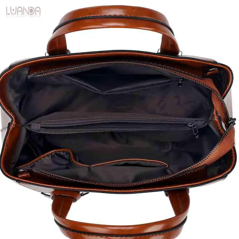 Повседневная Сумка-тоут женская кожаная сумка высокое качество через плечо