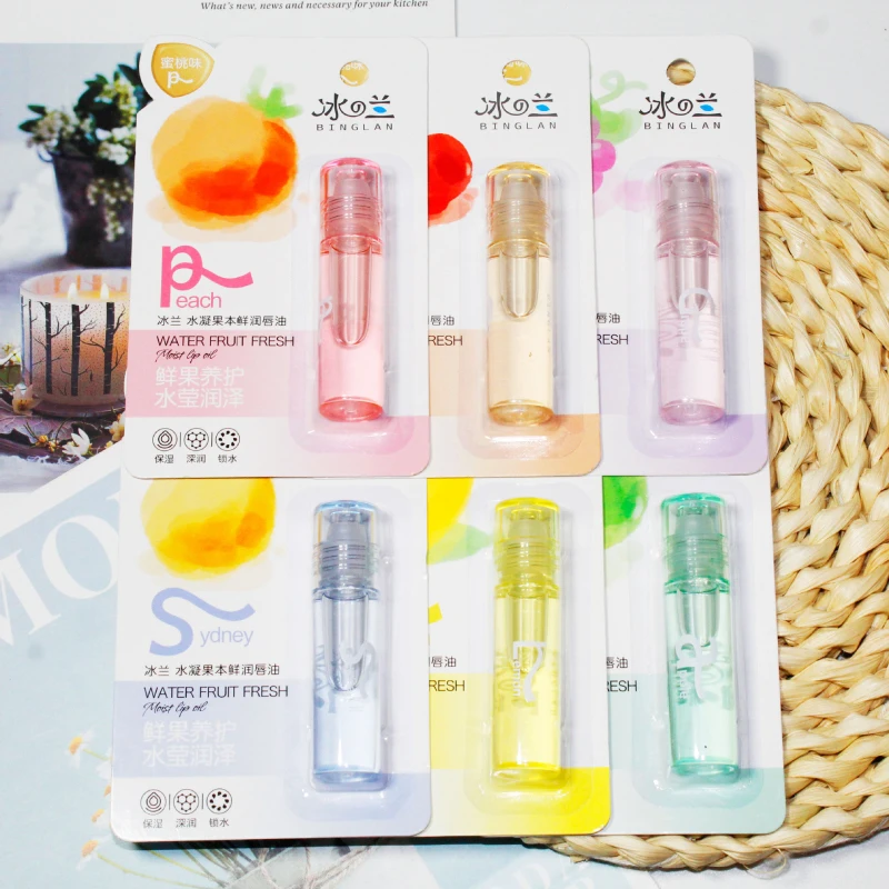 Lip Hydrating 6 Colors Roll-on Fruit Balm Oil Moisturizing Mirror Gloss Transparent Lipstick Primer TSLM1 | Красота и здоровье