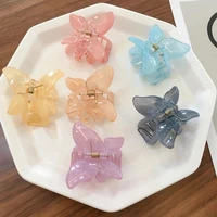 1pc translucent claw clip plastic butterfly mini hair grip hairpin accessories hair jewelry women girls
