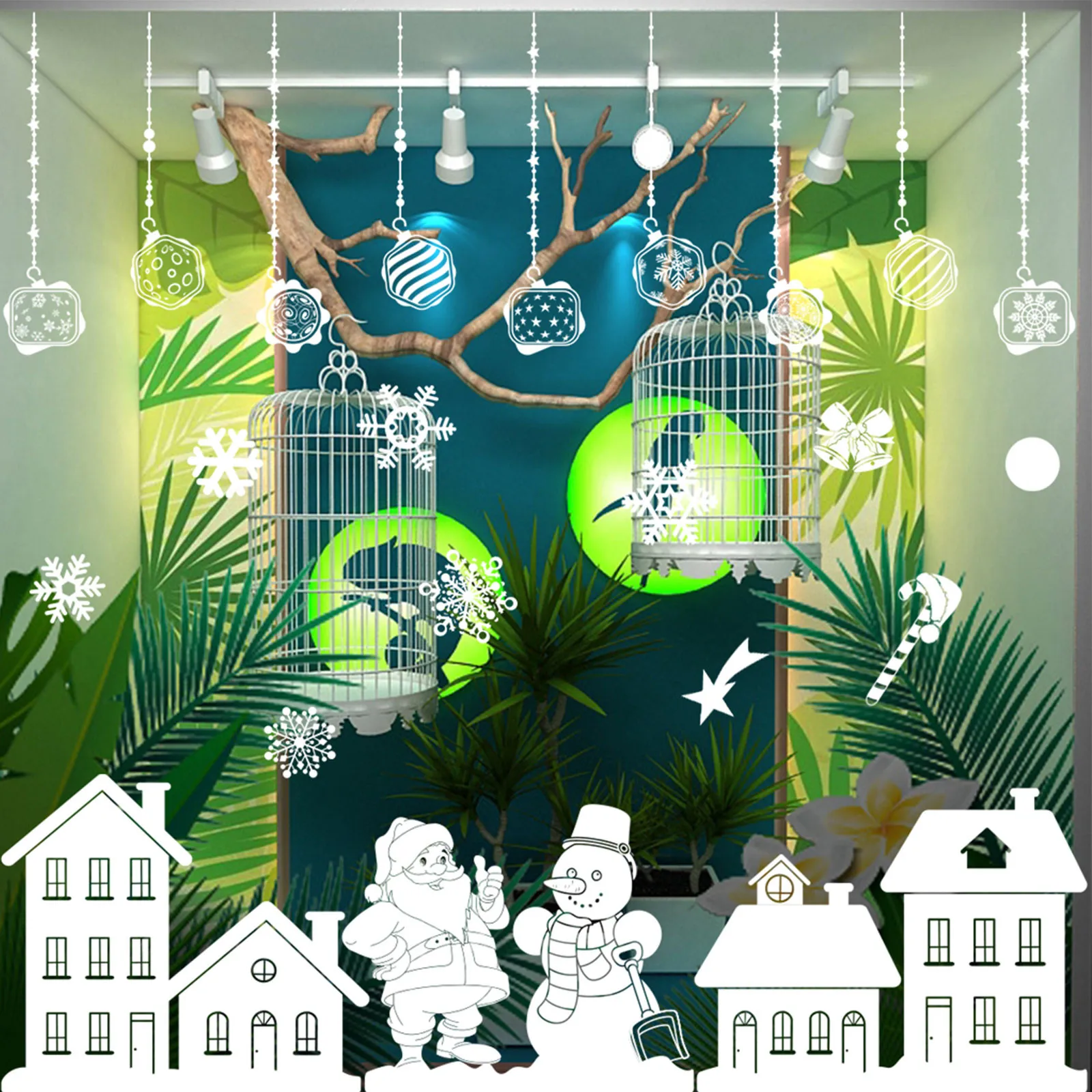 2 шт. Электростатическая наклейка для стекол и окон | Дом сад