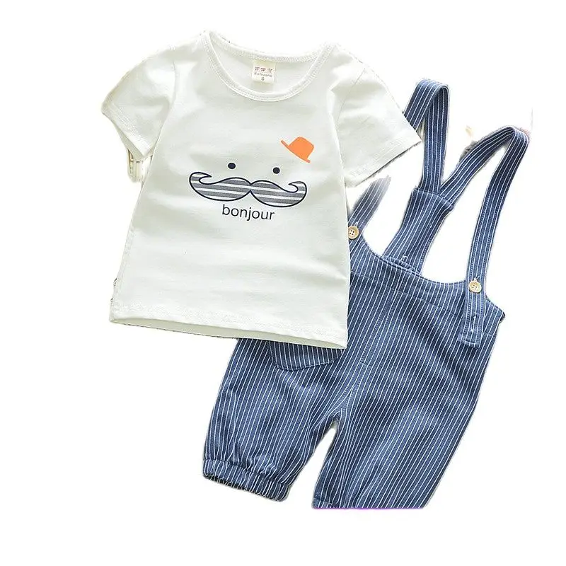 Bibicola для маленьких мальчиков Комплект одежды лето Новое поступление 2017 года