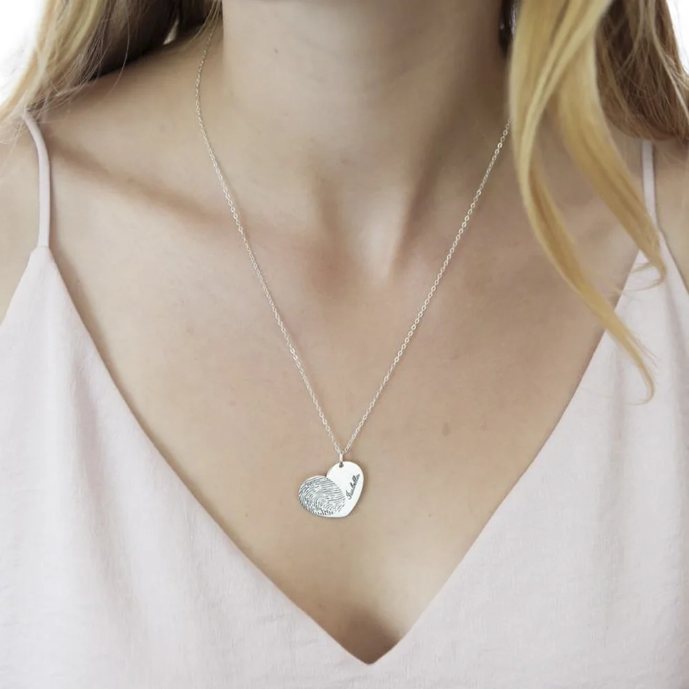 Unique design new necklace retro style chain fingerprint significance pendant sent to the family not support customization | Украшения и