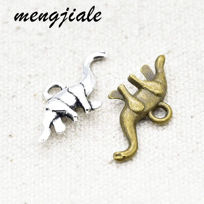 20 штук оптовая продажа двух Цвет динозавр амулеты из сплава металла бронтозавр в