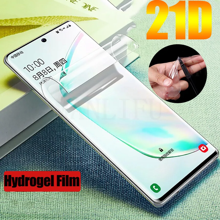 21D наклейка Гидрогелевая пленка из мягкого ТПУ для samsung Galaxy Note 10 Pro Plus Передняя