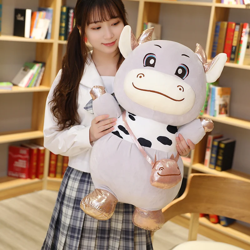 Рюкзак кукла икры милая мультяшная корова сидящая плюшевая игрушка детский