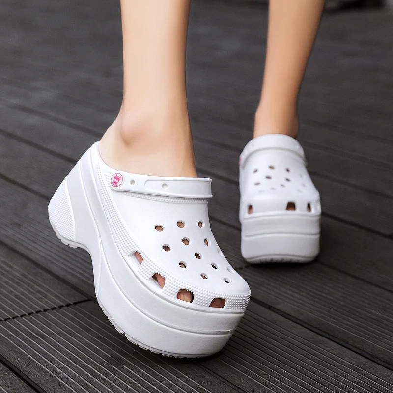 

Summer White Platform Shoes Sandals Women Fashion Women's Chunky Sandals Breathable Outdoor Clogs for Women sandalias plataforma