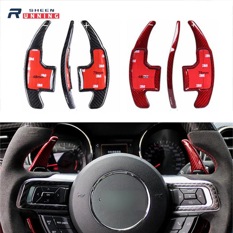 

Рулевой переключатель передач, углеродное волокно, для Ford Mustang, удлинитель лопастей, 2016, 2017