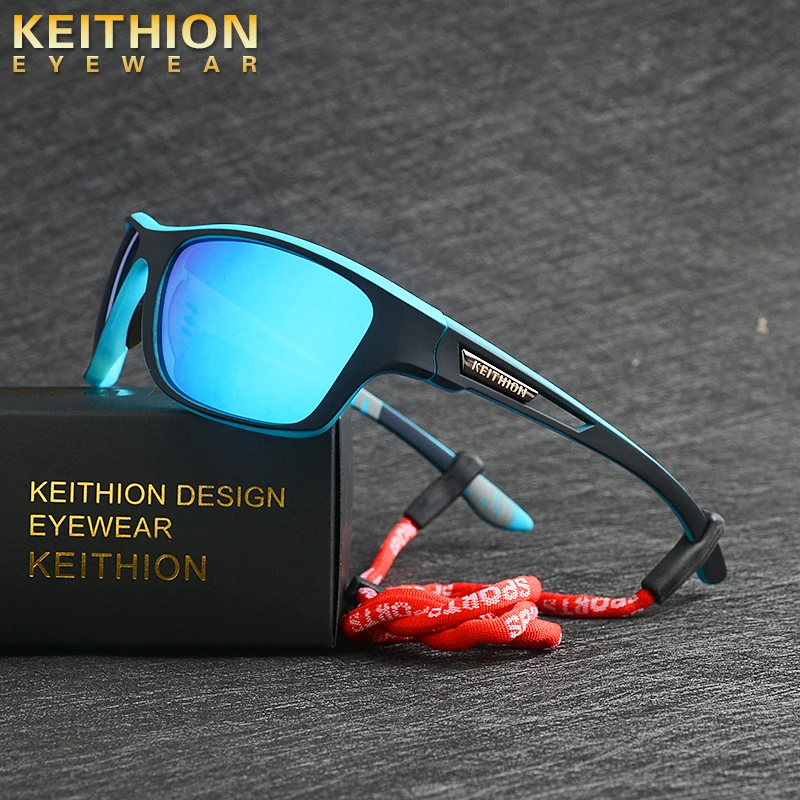 

KEITHION Polarized Sports Sunglasses for Men Driving Cycling Fishing Sun Glasses 100% UV Protection Goggles