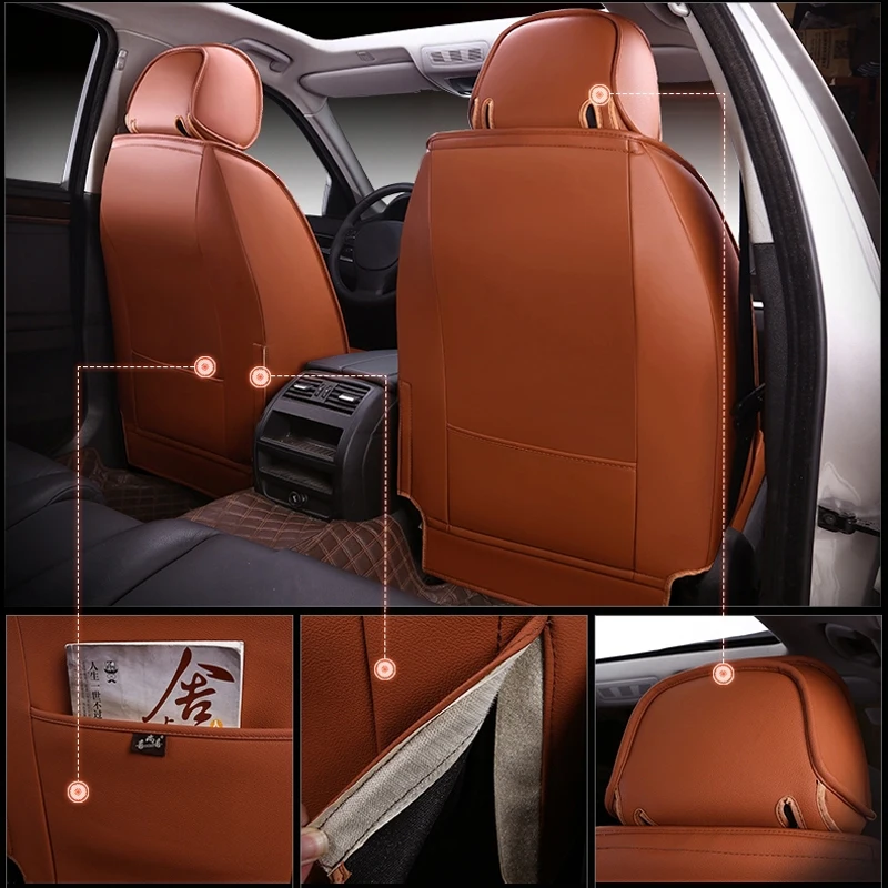 AutoDecorun 13 шт./компл. перфорированные чехлы из воловьей кожи для Jaguar XJ