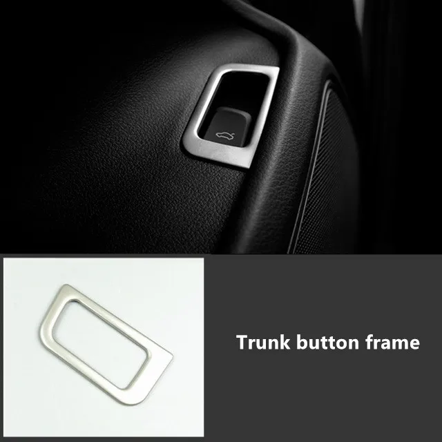 trunk button Автомобильный Стайлинг консоль CD панель переключения передач декоративная крышка воздуха на выходе рамка наклейки для Audi A7 A6 C7 задняя панель прикуривателя - Название цвета: trunk button