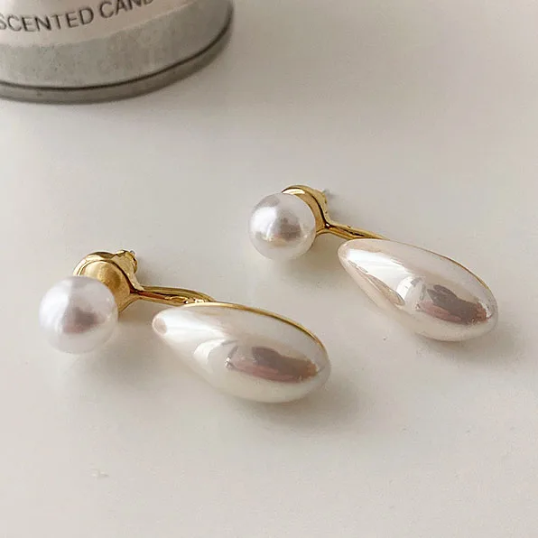 

2022 New Elegant Irregular Pearl Earrings For Women Japanese Korean Style Fashion Charms Ear Jewelry Party Gift