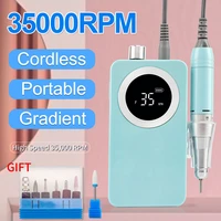 nail drill rechargeable 35000rpm manicure electric machine nail drill wireless nail file pedicure drill cordless drilling