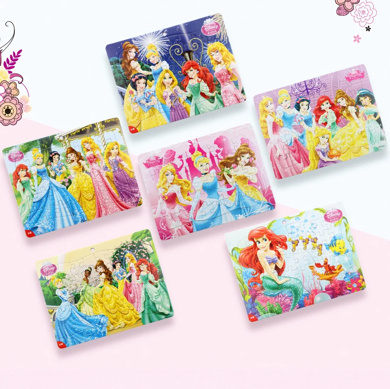 Disney 40 шт. Белоснежка/замороженная/Микки/супер летающий человек серии головоломка 3-5 лет Детская обучающая игрушка головоломка детский подарок