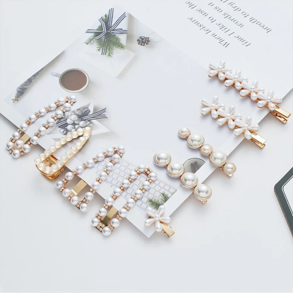 

13PCS/Set Pearl Hairpin Girls Side Clip Simple Beaded Girls Daily Hairpin