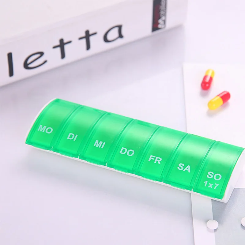 Чехол для таблеток 7 дней коробка с зажимом органайзер чехол разветвитель