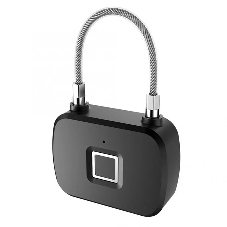 Портативный смарт замок со сканером отпечатков пальцев светодиодный навесной с