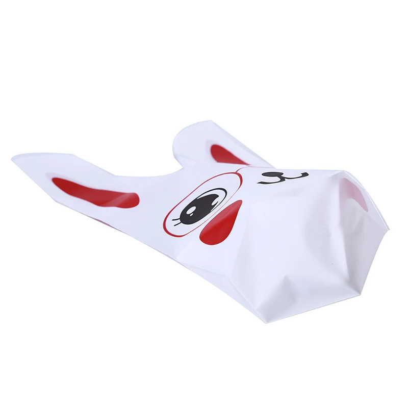 50 шт./упак. милый кролик ухо конфеты сумки Банни печенья упаковывая Пластик мешок