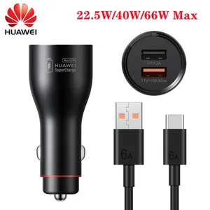 Original Huawei Super Fast Charge Car Charger Max 66W 40W 22.5W SE Adapter Double USB Huawei Car Sup