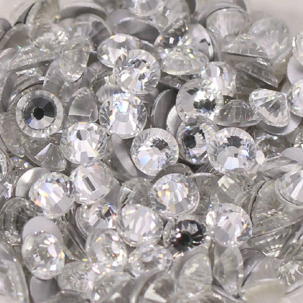 Не горячая фиксация горный хрусталь для дизайна ногтей SS3-SS50 Хрустальный страз с