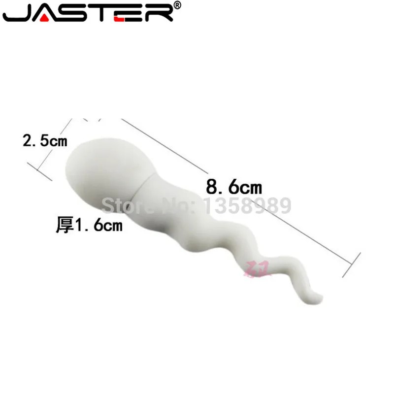 JASTER Lovely белый головастиками Флеш накопитель спермы карту флэш-памяти с