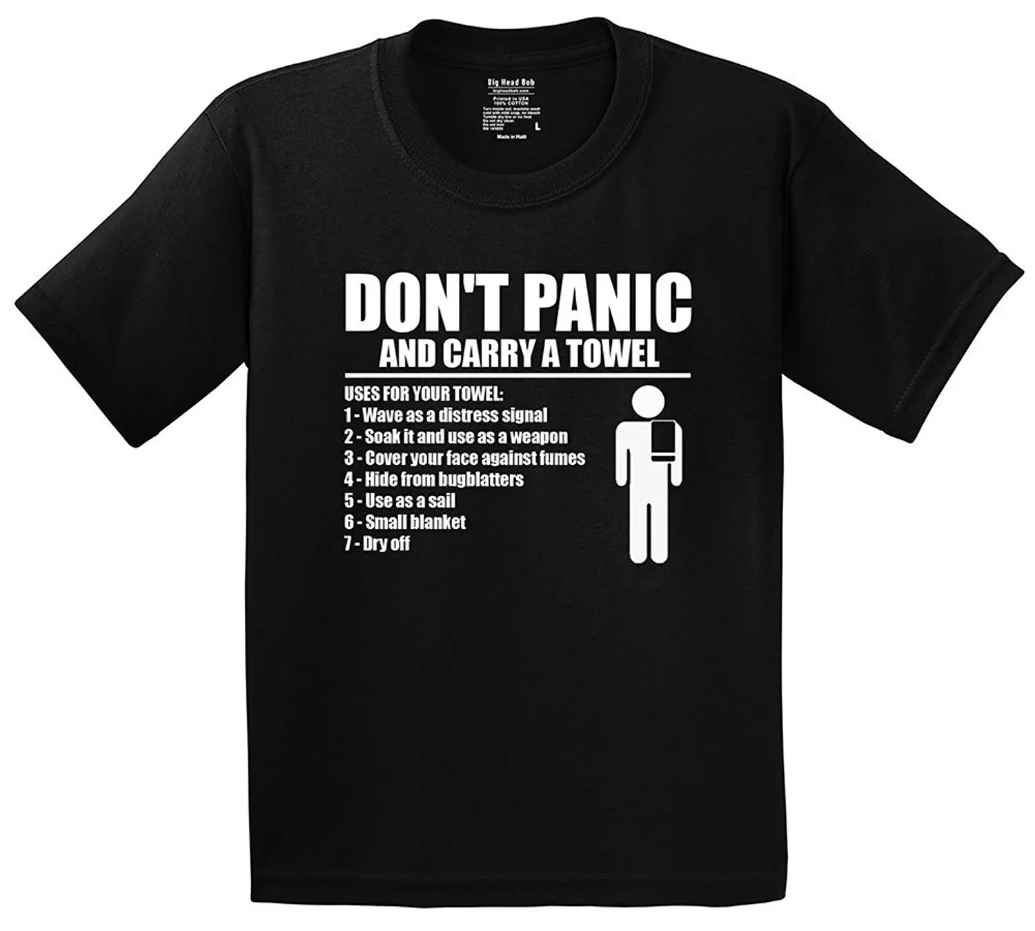 

Hitchhiker's Guide 'Don't Panic' T-shirt with List