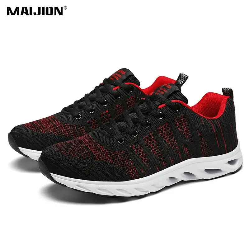 Износостойкие мужские кроссовки на шнуровке Модные Нескользящие сетчатый