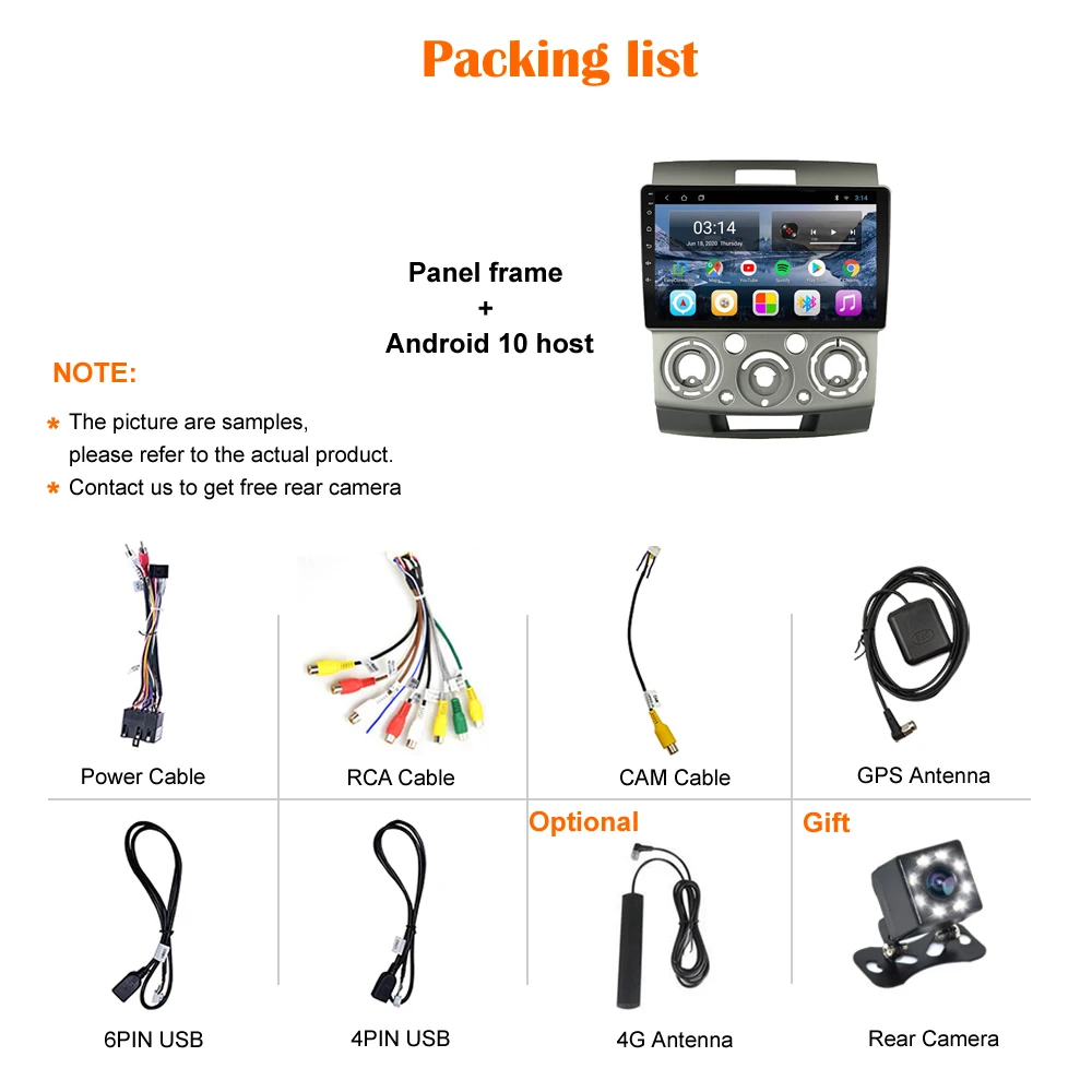 Мультимедийная Автомагнитола для Ford Everest Ranger 2006-2010 9 дюймов DPS Android 10 GPS-навигация